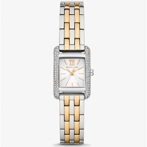 Michael Kors Mini Monroe Pavé Two-Tone Watch - Picture 3 of 14